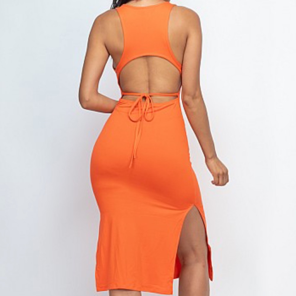 💋Open Back Bodycon Midi 💋